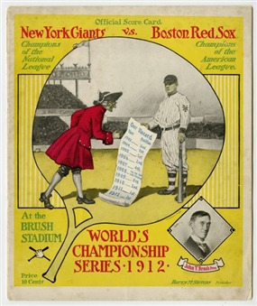 1912 World Series Program – Boston Red Sox at New York Giants 